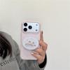 Розовый чехол для iPhone в горошек в корейском стиле: Защита от падения, 16Pro Магнитный, 15PM Медведь-подставка, 14/13 Матовый