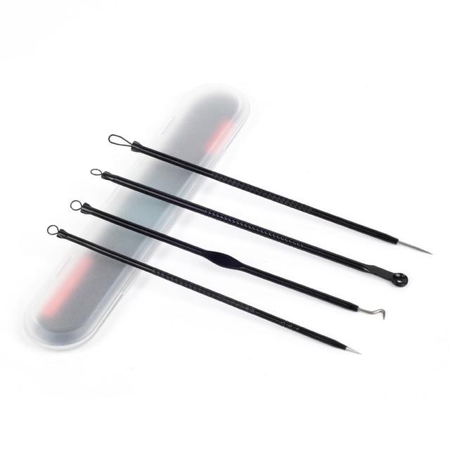 4Pcs/set Acne Blackhead Removal Stainless Pimple Spot Comedone Extractor Beauty Face Clean Care Tools Facial Pore Cleanser