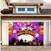 1 pc 2D flat Halloween horror cemetery pumpkin background cloth banner - bat ghost jack-o-lantern, no power required——sjs