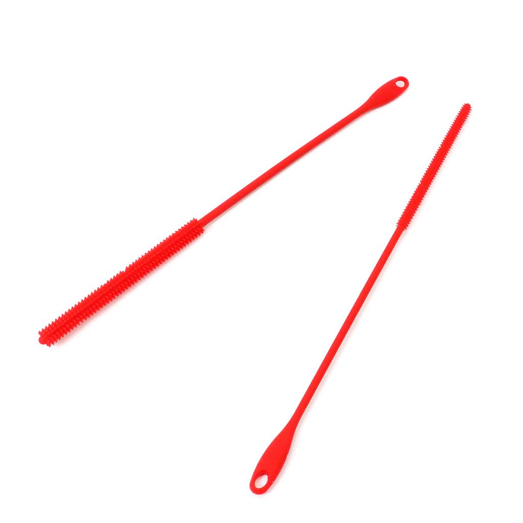2 шт. Силиконовые щетки для соломинок, удлиненная щетка для чистки соломинок, многоразовая дорожная щетка для чистки соломинок, сгибаемая