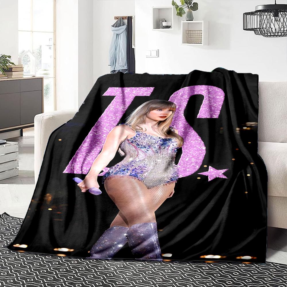 Taylor Swift'S Glittery Performance Blanket Soft Throw Blanket For Home Bedroom Bed Sofa Travel Office Solid Christmas Blanket