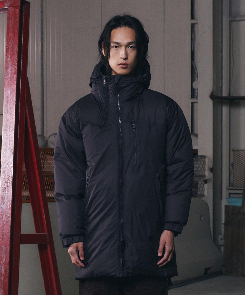 KALAPATTHAR Multi-Zipup Duck Down Long Padded Jacket - Charcoal