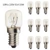 10 шт. 15 Вт/25 Вт E14 220 В 300 градусов термостойкая лампочка для микроволновой печи/духовки