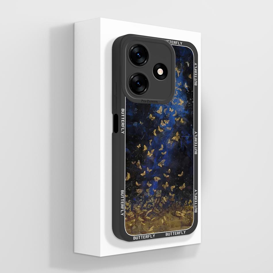 Чехол для телефона Tecno Spark 10 Pro 10C Милые мультяшные узоры Противоударная задняя крышка Для Tecno Spark10 Мягкий корпус из жидкого силикона