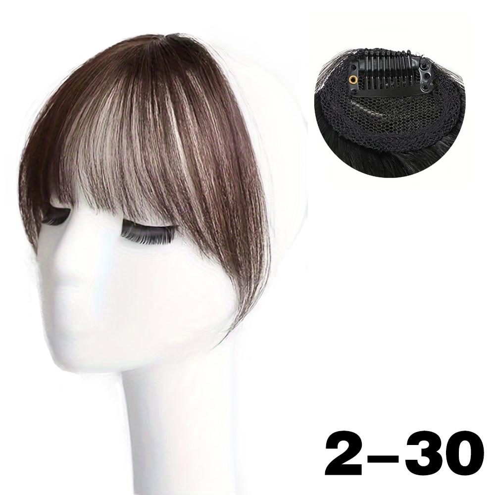 MERISIHAIR Синтетические волосы, цельный прямой зажим для наращивания волос, плоская челка с воздушной челкой спереди и париком для женщин, повседневное использование