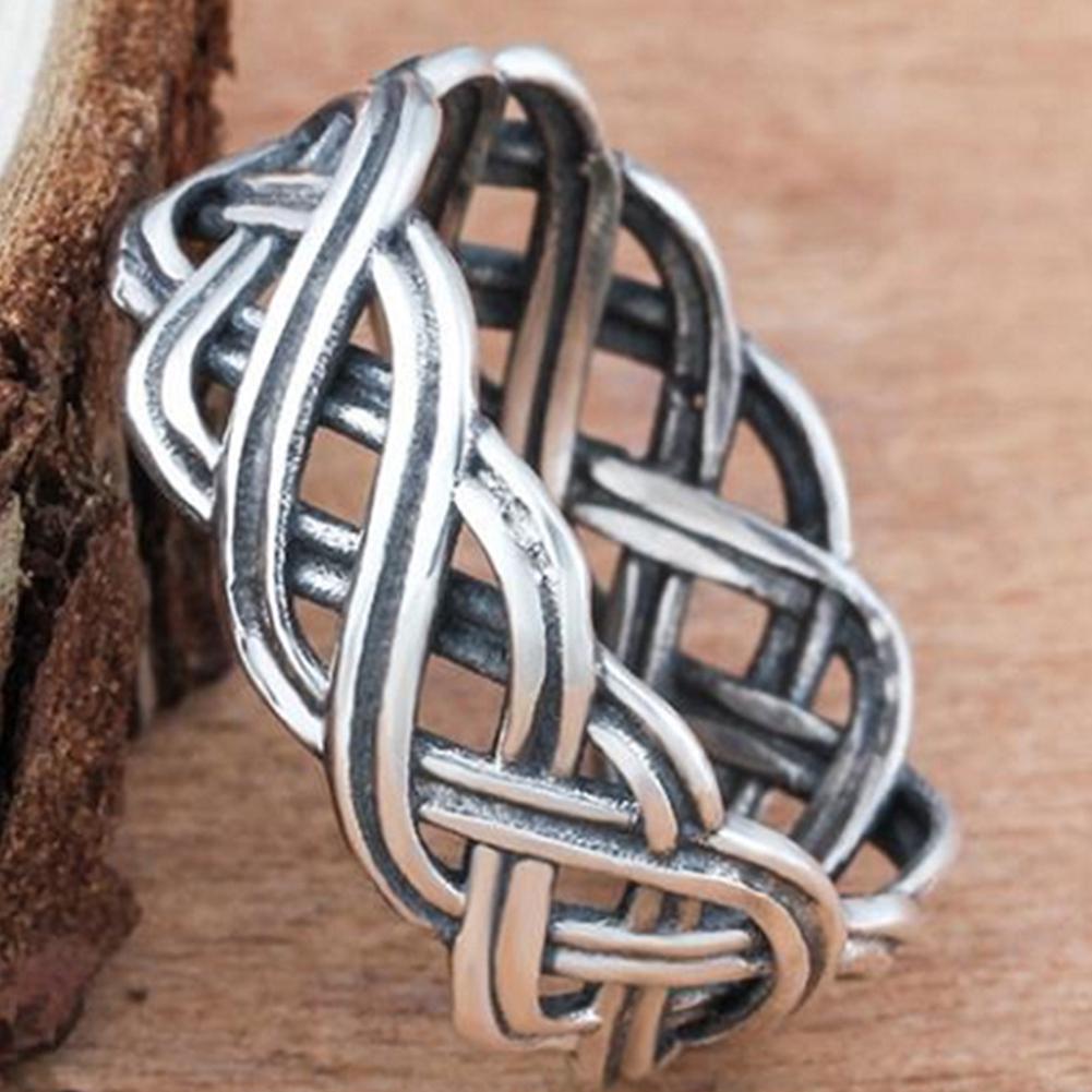 Vintage Infinity Intertwined Cross Knot Finger Ring Women Band Party Jewelry Accessories Gifts