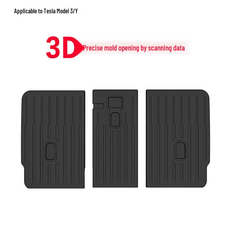 Коврик в передний багажник из ТПЭ и накладка на спинку заднего сиденья для Tesla Model Y