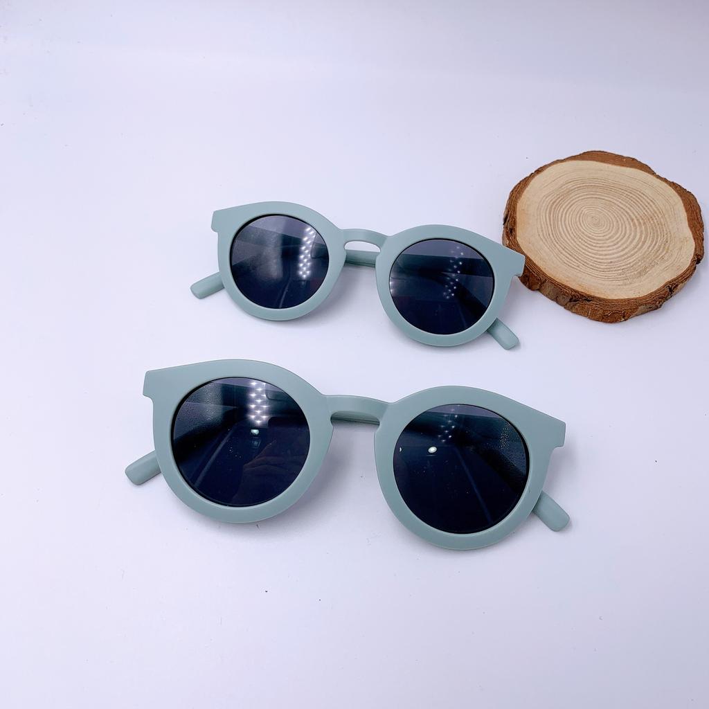 Parent-Child Fashion Matte Frame Versatile Retro Street Shot Glasses Children'S Big Face Round Adult Sunglasses Sunglasses