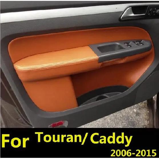 Для Volkswagen Touran Caddy 2006 2007 -2015 Микрофибра Кожа Подлокотник Двери Салонная Панель Двери Защитная Накладка Автомобильный интерьер