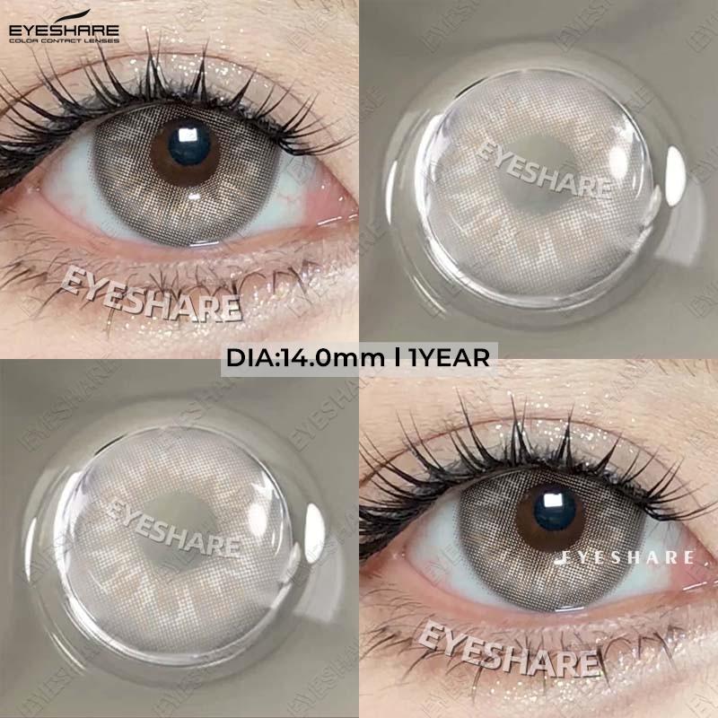 Eyeshare Новые цветные контактные линзы, сине-зеленые модные линзы для очков, черные натуральные косметические линзы, розовые кофейные нежные линзы, коричневые линзы, 1 пара