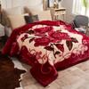 Роскошное Тяжелое Двухслойное Одеяло Рашель Утолщенное Теплое Плюшевое Зимнее Одеяло для Кровати Винтажное Цветочное Мягкое Утяжеленное Одеяло