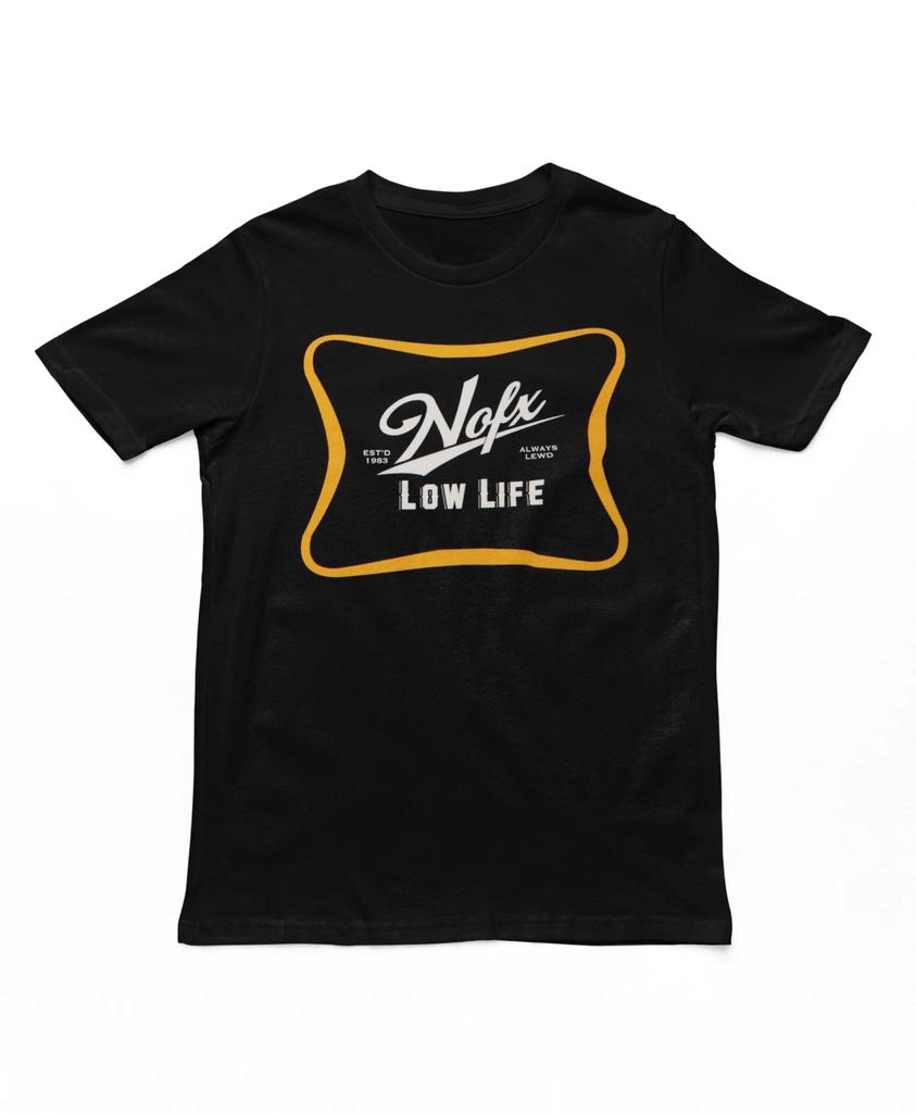 NOFX Low Life Мужская футболка Рок-н-ролл Музыка Классическая футболка группы Новая Черная