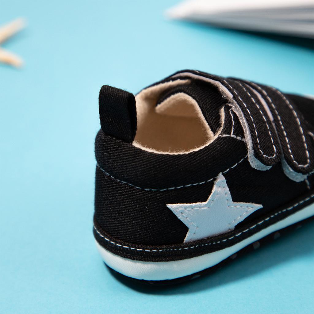 Spring and Autumn New 0-12 Months Baby Double Lap Belt Soft Step Bottom Non-slip Toddler Shoes Baby Shoes