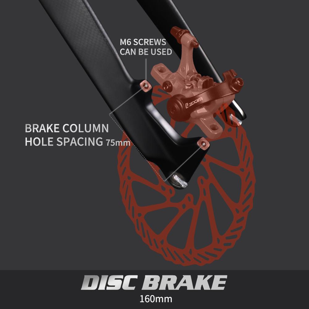 TOSEEK матовая 3K вилка из углеродного волокна для горного велосипеда 1-1/8 "жесткий дисковый тормоз MTB велосипедные вилки 26/27,5/29er прямая трубка 28,6 мм