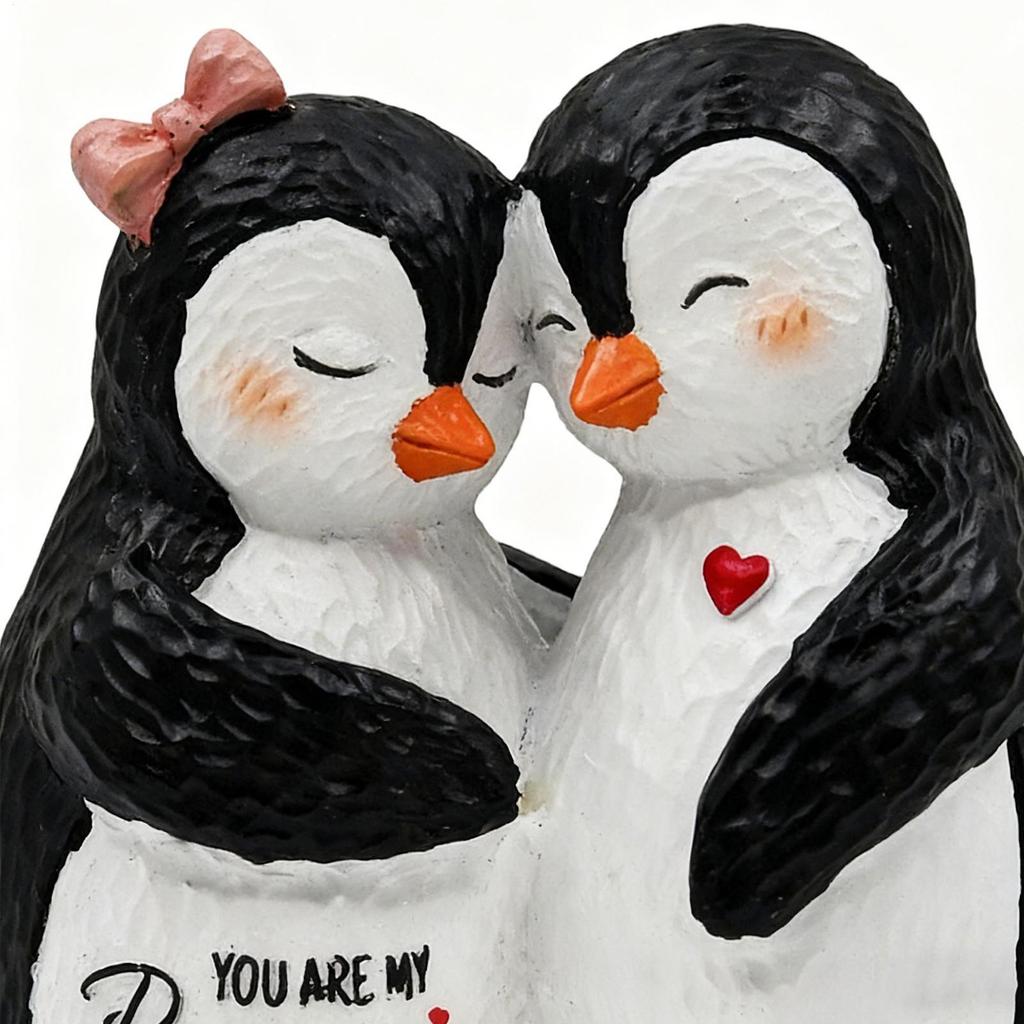 Статуэтки животных из смолы, Домашний декор, Романтические фигурки пингвинов-любовников, Миниатюрные фигурки на Рождество, День рождения, День святого Валентина, Вечеринка, Женщины