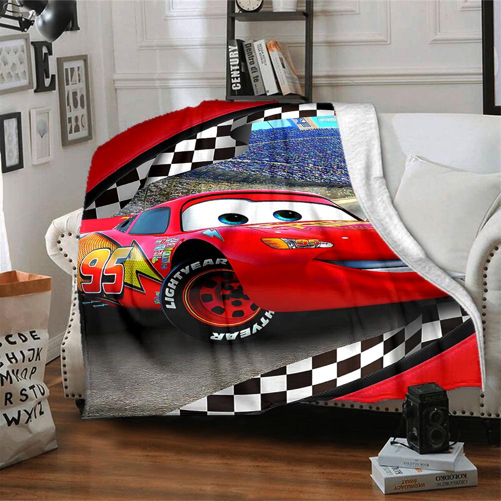 Cars Adventure Flannel Blanket Super Soft Warm Cozy Blanket For Sofa Bed Office Travel Allseason Home Decor Gift