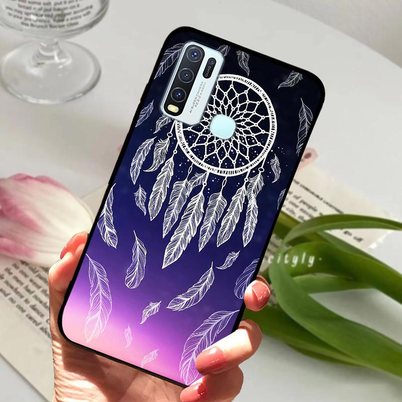 Для Vivo Y30 1938 Y50 1935 Чехол животное Силиконовый Мягкий ТПУ Задние крышки Для Vivo Y 30 50 Y30 2020 Чехол Защитный Мультяшный Funda