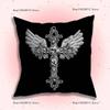 Cyber Sigil Cross Goth Pillow Covers Cartoon Sofa Decorative Home Double-Sided Printing Short Plush Cute Cushion Cover