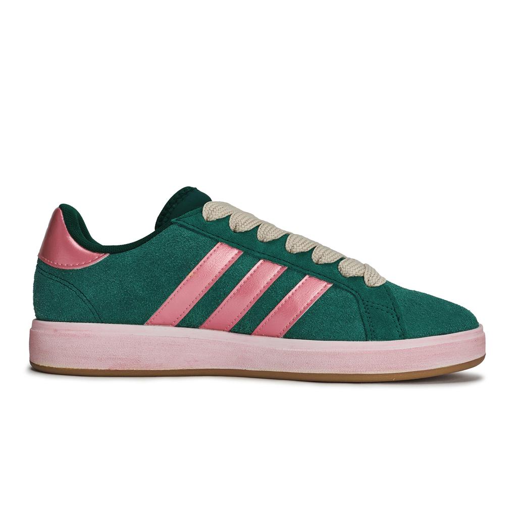 Adidas Grand Court Base 00s RTHS Peach Jungle Low top Skateboard Shoes Unisex Pink Green IH6187(TeamR-)