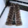 Осень и зима новый женский жилет из искусственного меха лисы длинный корейский вариант тонкий и тонкий пальто