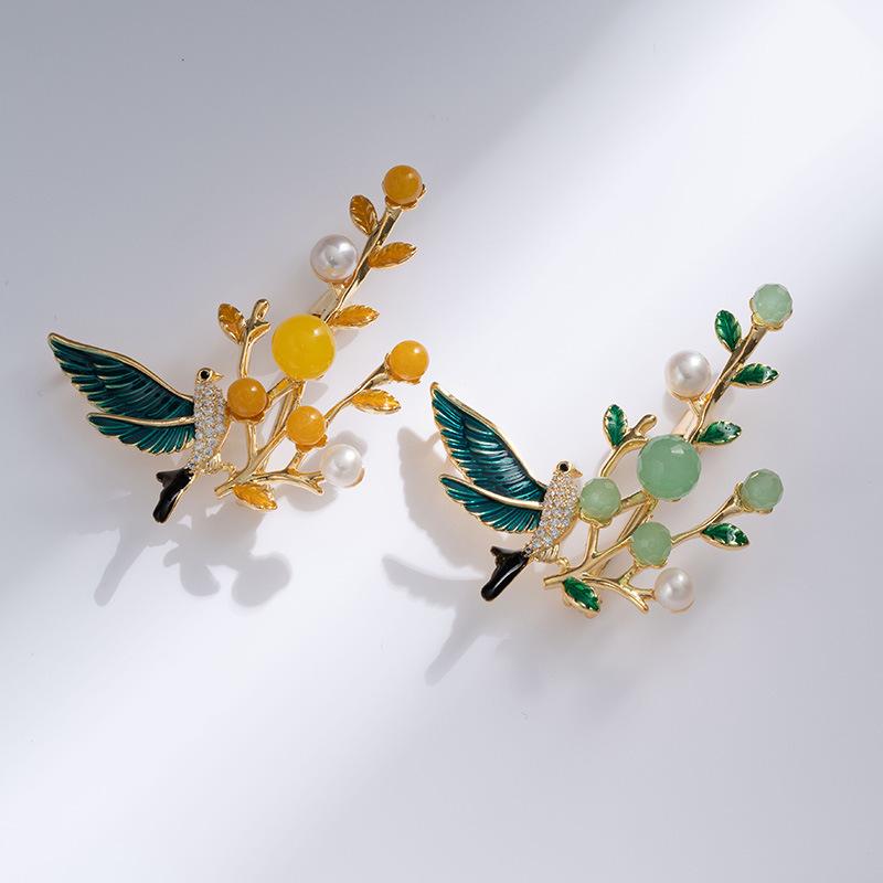 Senior Brooches Flower Leaf Brooch Pins for Women Suit Pendant Fashion Brooches Jewelry