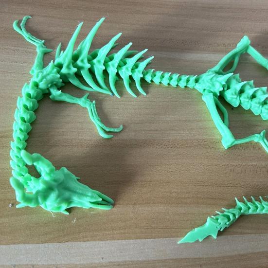 Dragon Bone Ornament 3D Printing Moveable Joints Playable Creature Figure Car Home