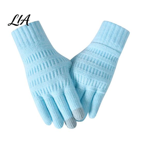 Conductive Fingertip Gloves for Smartphone Knitted Touchscreen Men Women, Winter Warm Thermal Gloves, Thickened Essentials Sub Zero Weather