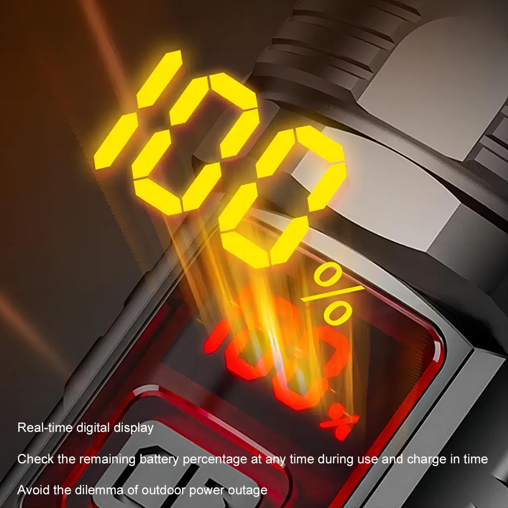 Портативные светодиодные фонари высокой мощности с зарядкой от USB, прочные тактические фонари для наружного использования, масштабируемые фонарики для аварийного ручного освещения