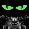 Glowing 3D Motorcycle Devil Eyes Stickers - Cat Eye Decals, Personalized Auto Stickers