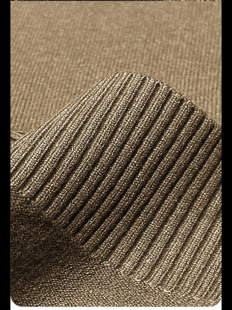 Мужской однотонный вязаный свитер с круглым вырезом - повседневный, осень/зима 2023