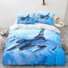 Пододеяльник Airplane King Queen Full Винтажный истребитель Постельный комплект для детей Подростков Взрослых Небо Облака Серый 2/3 шт Мягкий Чехол для одеяла