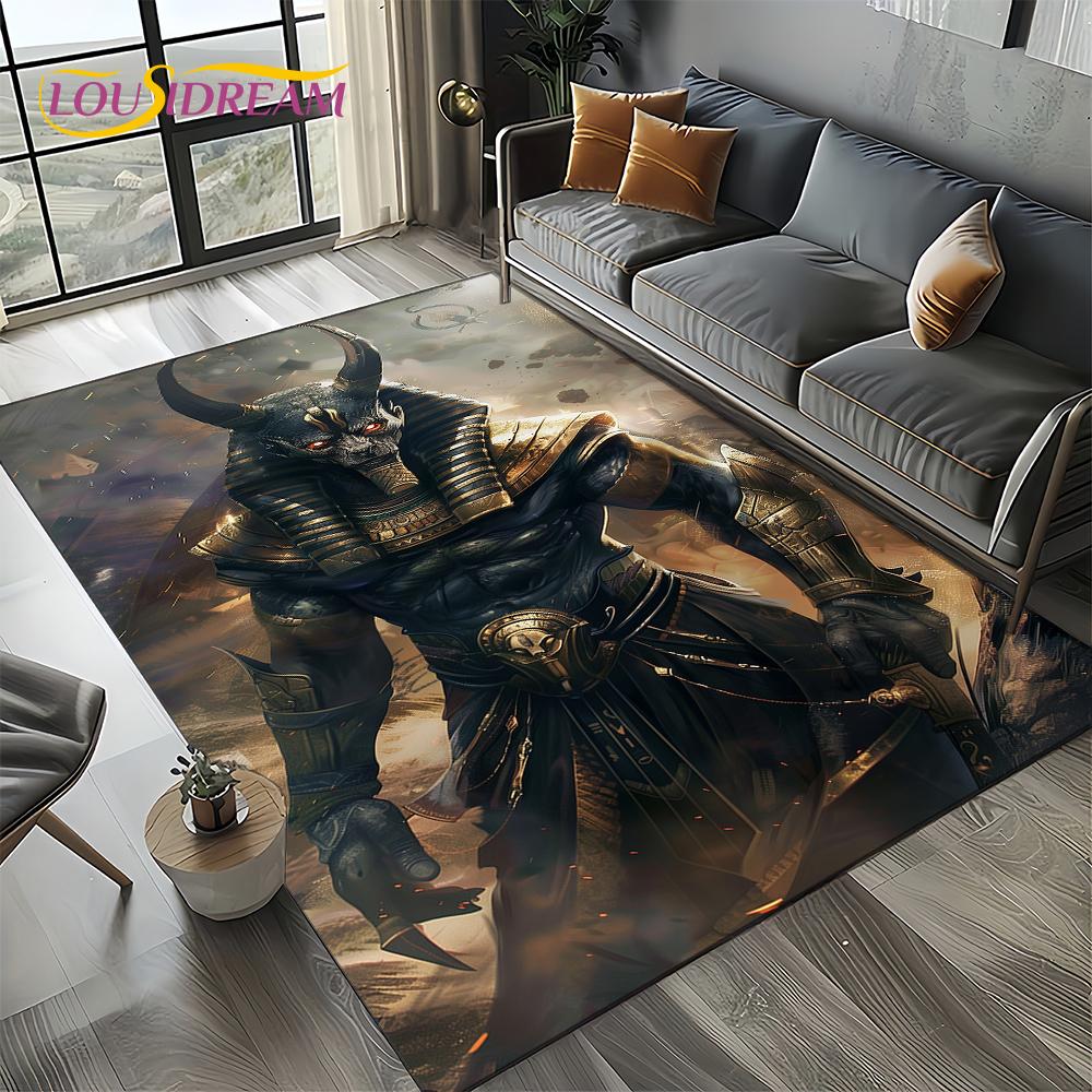 Древний Египет Смерть Анубис Фараон Гор Мифология Ковер Коврик для Гостиной Спальни Дома Дивана, Ковер Нескользящий Коврик для Пола