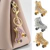 Creative Ice Skates Pendant Keychain Sparkling Rhinestones Inlaid Car Keyring Backpack Bag Charm Keychain