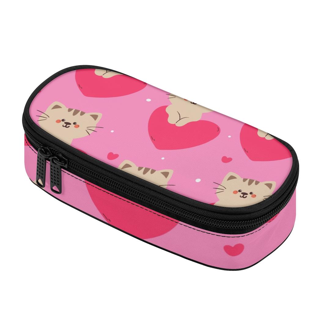 Pen Case Printed Strong Polyester Fabric Smooth Zipper with Pen Slots Mesh Pocket and Spacious Main Compartment for Boys Girls