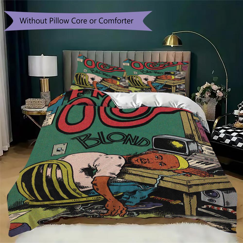 Frank Ocean Pattern Bedding,Quilt Set Quilt Cover Pillowcase Home Birthday Gift (1*duvet cover+2*pillowcase,without core)ZSJT0917178