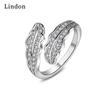 Lindon Classic Copper Alloy Zircon Ring Ladies Jewelry Wedding Promise Party Gift