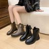 Thick-soled Chelsea Boots 2025 New Autumn and Winter Brown Cigarette Boots Retro Cigarette Pipe Single Boots Versatile Martin Boots Short Boots