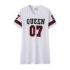 Spring Summer Women's Hip Hop 07 Letter Printed Short Sleeve Dresses