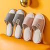 Women's Spring & Autumn Cotton-Linen Anti-Slip Indoor Slippers - Unisex, Comfortable for Home Use