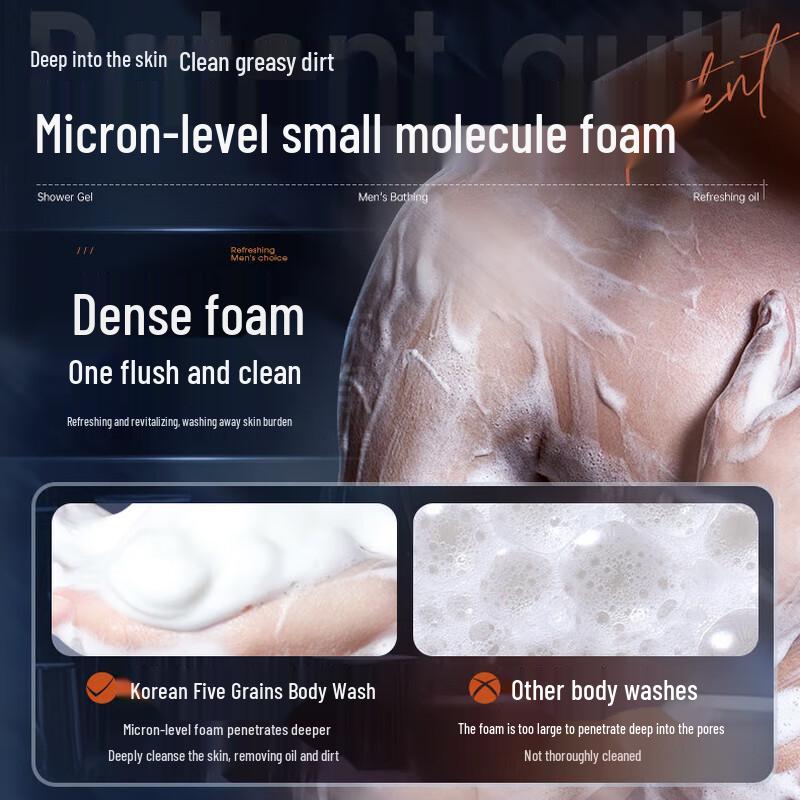 Освежающий гель для душа Hanfang Wugu для контроля жирности