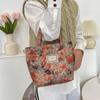 Женская сумка-тоут большой вместимости с цветочным принтом из холста — универсальный аксессуар для шопинга и поездок на работу