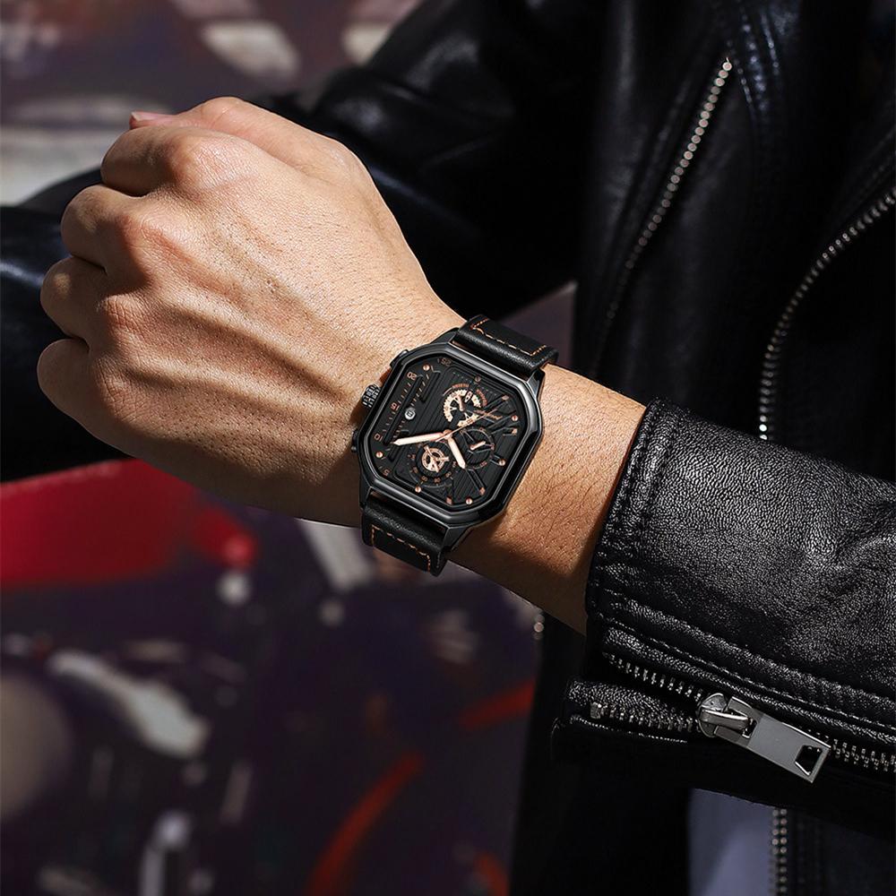 Новые роскошные мужские часы ТОП-бренда, водонепроницаемые светящиеся многофункциональные мужские модные мужские кварцевые часы
