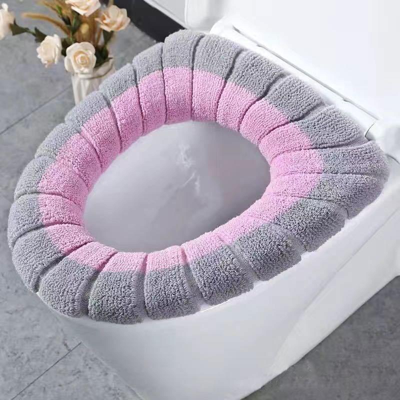 1Pcs Soft Warmer Washable Mat Cover Pad Bathroom Toilet Seat Cover Cushion Seat Case Toilet Lid Cover Accessories Bath Home
