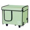 Elevated Heated Cat House Cuboid Kitty Shelter with Heated Pad Green (S)
