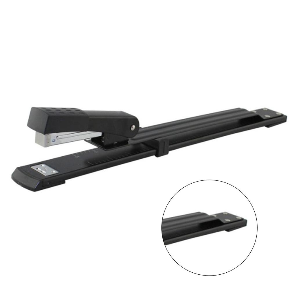 Stapler Desktop Large Capacity Metal Long Arm Handheld Paper Stapler for Office School