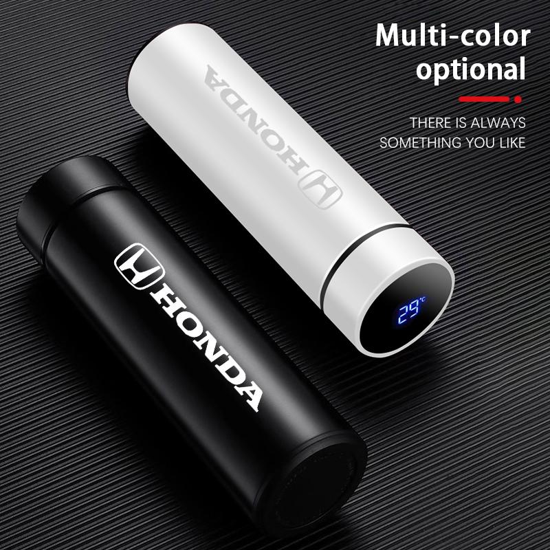 Car Accessories Thermos Bottle Temperature Display Insulated Cup For Honda Civic Fit Jazz Accord Pilot CRV Odyssey Passport City XL7