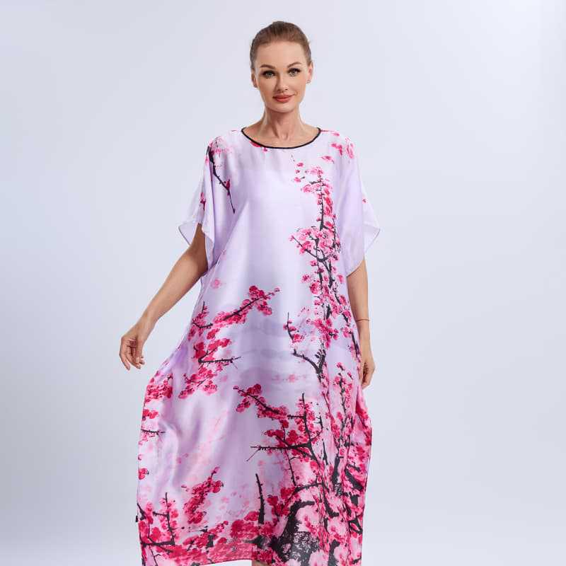 Leopard Print Abaya: Plus Size Pullover Shawl Dress