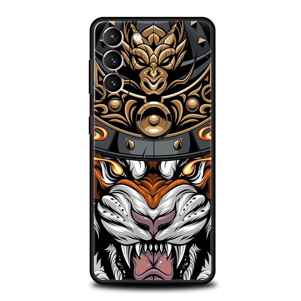 Чехол для телефона Japan Samurai Oni Mask для Samsung Galaxy S24 S23 S22 S20 S21 FE Ultra S10 S10E S9 S8 Plus 5G Силиконовый чехол Capas