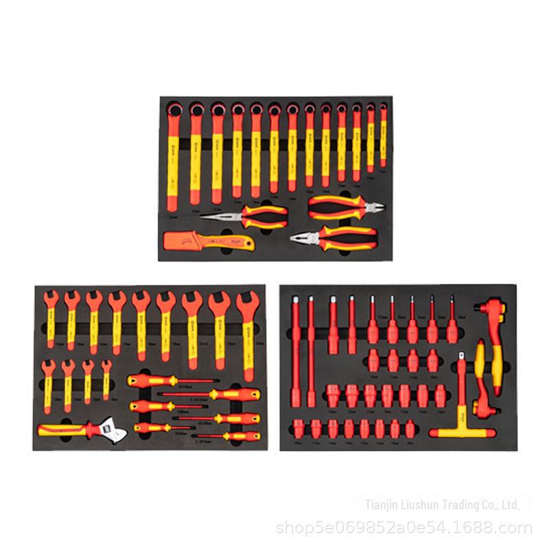 Набор изолированных инструментов Shida, 68 предметов для ремонта электромобилей (Модель 09928)
