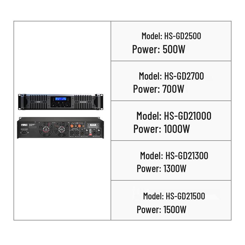 HUST HS-GD21300 2U Dual 1300W Professional Power Amplifier (CN version)